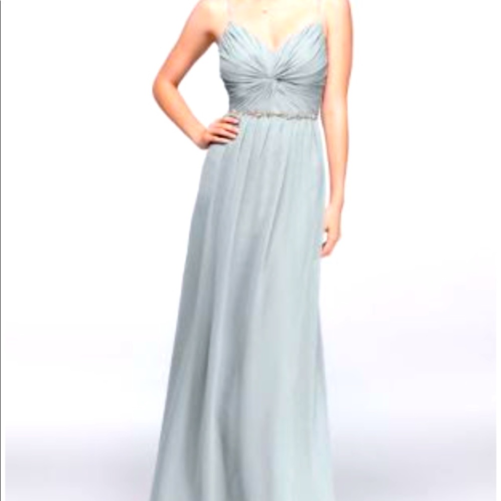 David’s Bridal Twist Bodice Chiffon Dress, Mystic